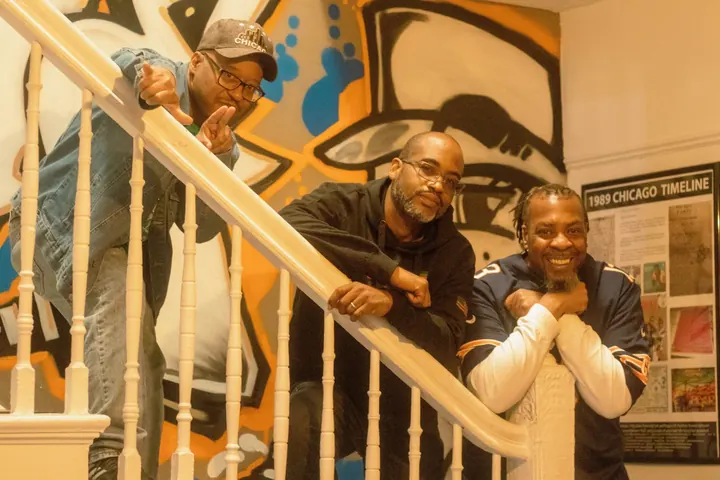 Darrell Artistic Roberts, Brian Gorman, and Carrico Kingdom Sanders standing together.